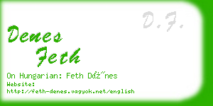 denes feth business card